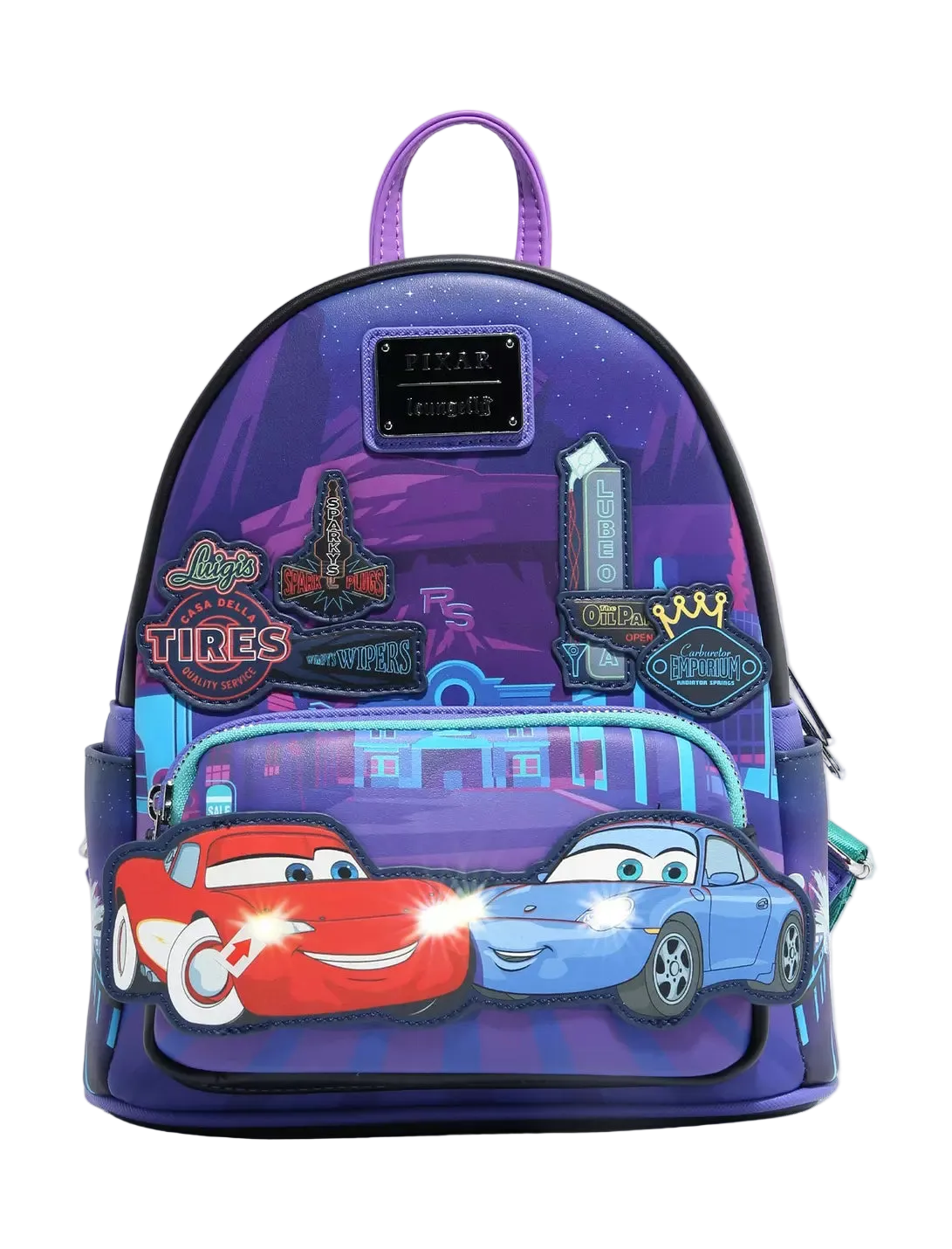 Lightning McQueen & Sally Nighttime Light-Up Mini Backpack Exclusive Loungefly Disney Pixar Cars