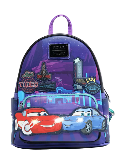 Lightning McQueen & Sally Nighttime Light-Up Mini Backpack Exclusive Loungefly Disney Pixar Cars