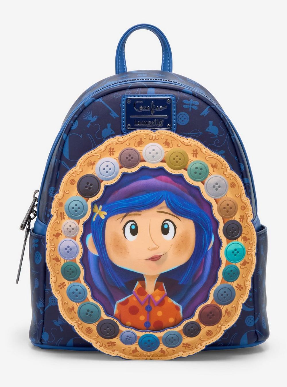 Coraline Button Frame Lenticular Mini Backpack front