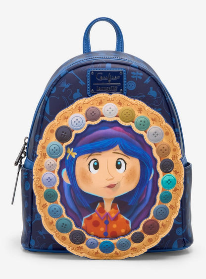 Coraline Button Frame Lenticular Mini Backpack front