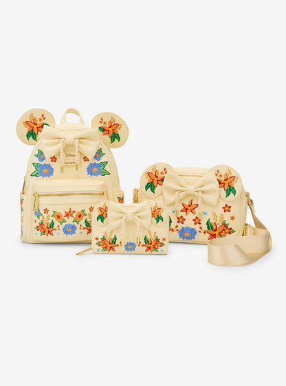 Minnie Mouse Orange Floral Ears Mini Backpack