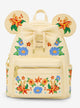 Minnie Mouse Orange Floral Ears Mini Backpack front