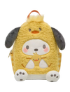 Plush backpack with cartoon character design on a white background
