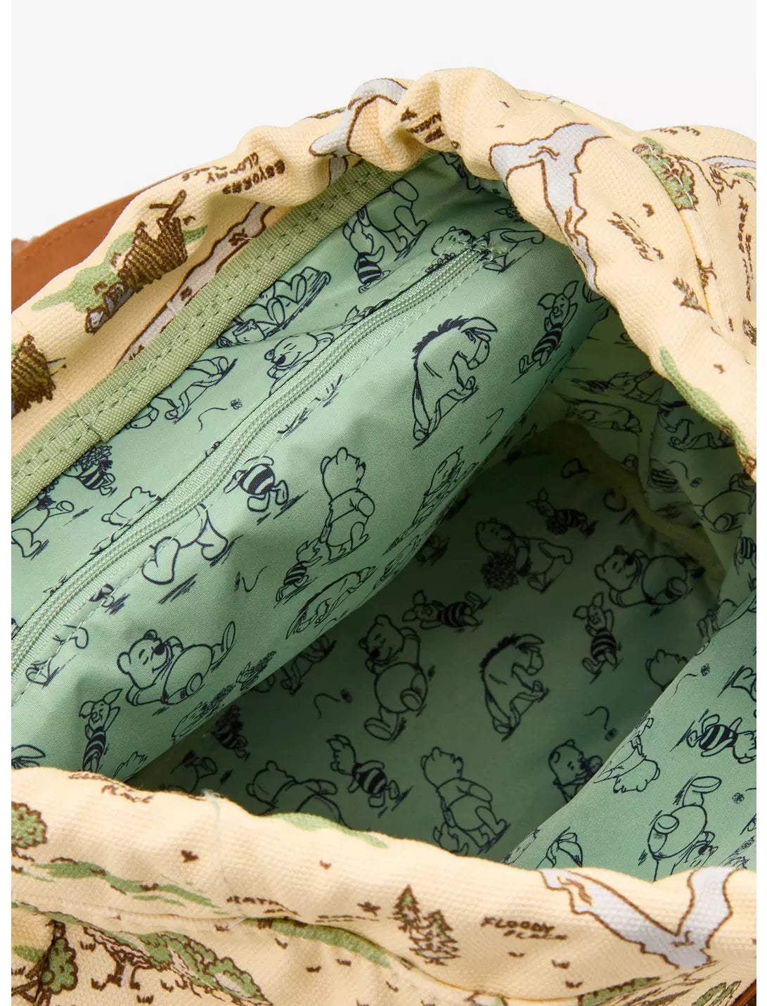 Winnie the Pooh Hundred Acre Wood Map Buckle Strap Mini Backpack