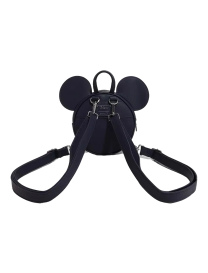 Black backpack with Mickey Mouse ears on a white background