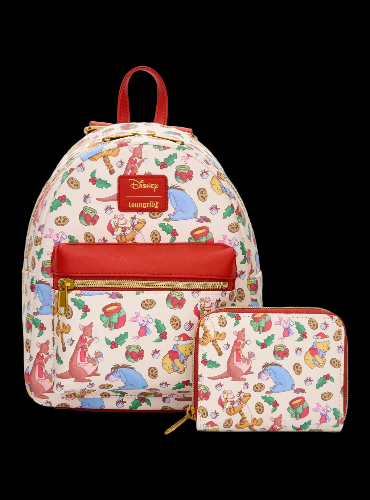Winnie the Pooh Milk & Cookies Holiday Mini Zipper Wallet