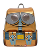 Backpack designed like a character from Pixar's 'Wall-E' on a white background
