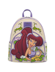 Backpack with animated character design on a white background