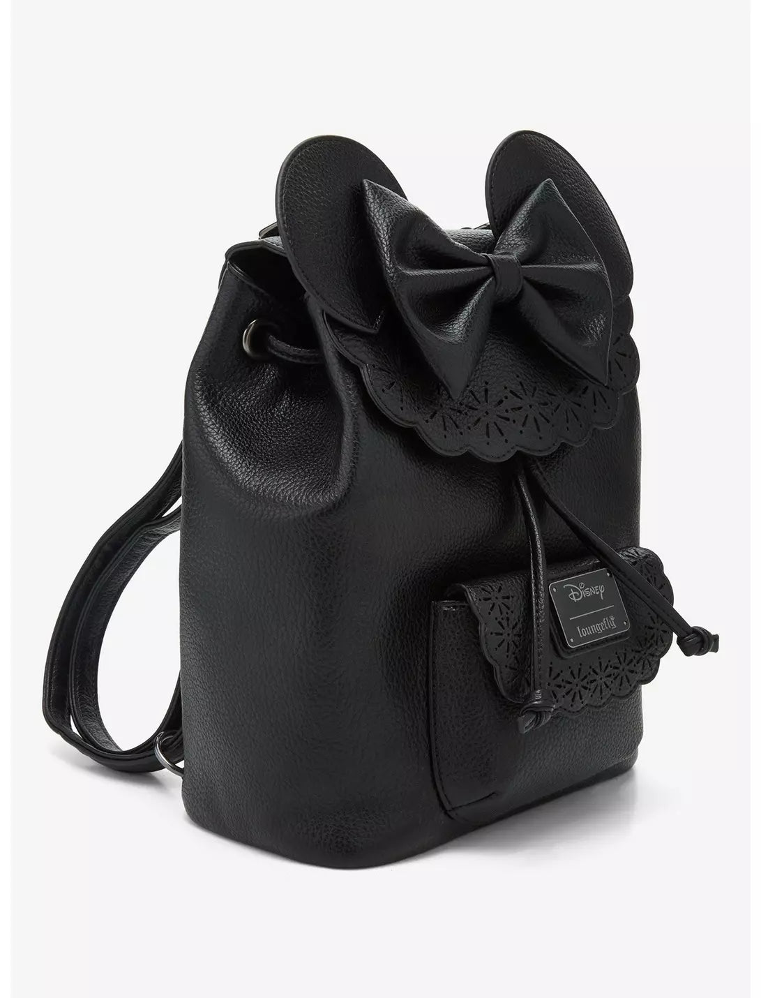 Minnie Mouse Pebble Textured Black Mini Backpack