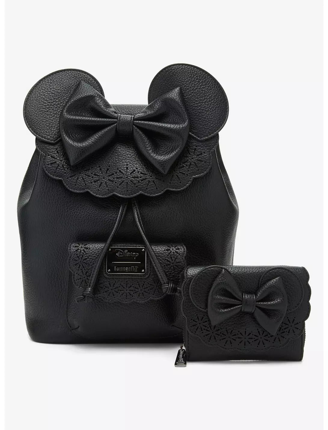 Minnie Mouse Pebble Textured Black Mini Backpack