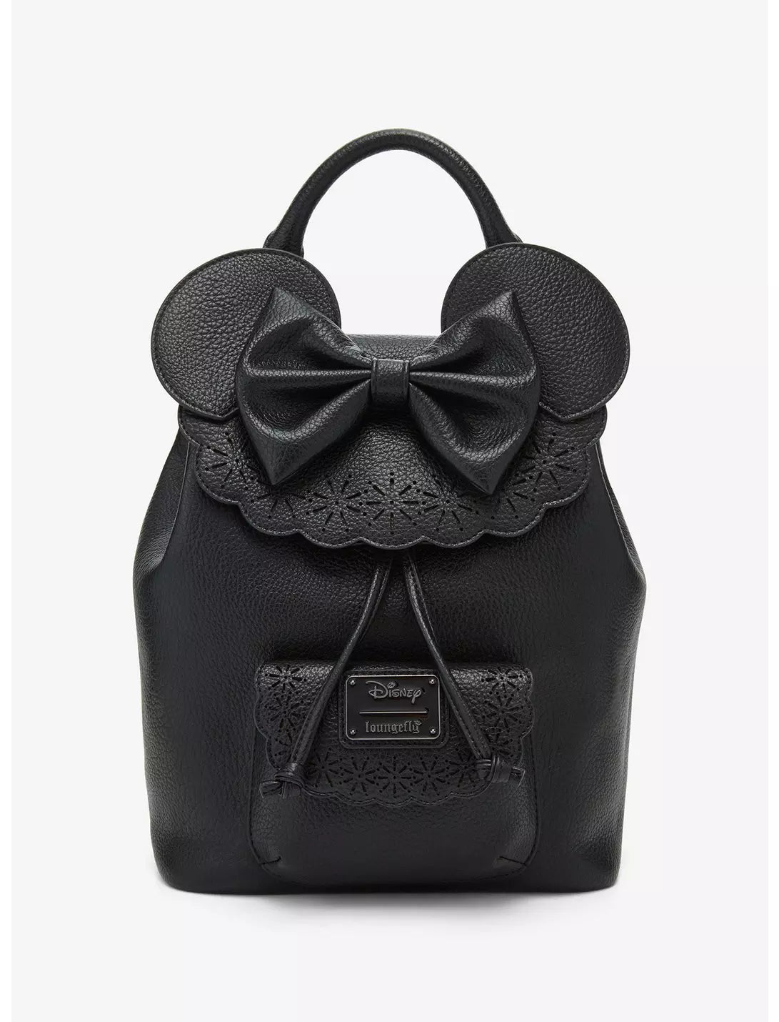 Minnie Mouse Pebble Textured Black Mini Backpack