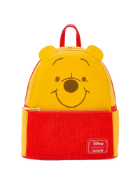 Backpack with a cartoon bear design on a white background