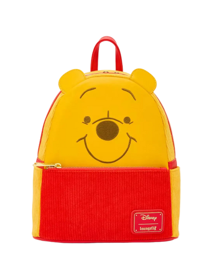 Backpack with a cartoon bear design on a white background