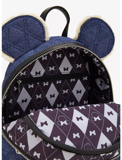 Minnie Mouse Denim Quilted Mini Backpack