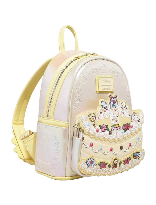 Backpack with princess-themed design on a white background