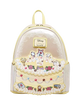 Backpack with cake design and Disney logo on a white background