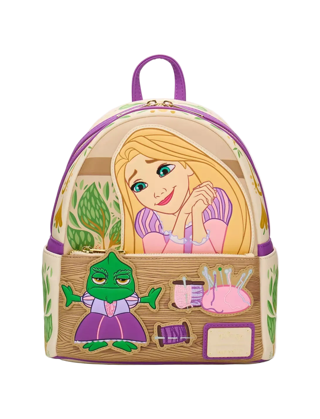 Backpack with Rapunzel design on a white background