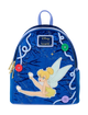 Blue backpack with Tinker Bell design on a white background