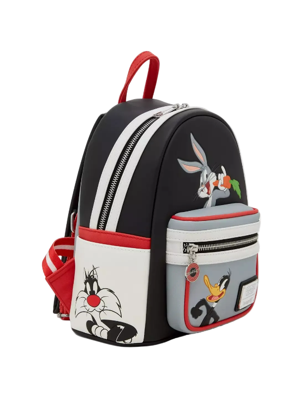 Backpack with cartoon character design on a white background