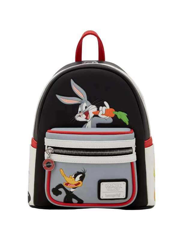 Backpack with cartoon character design on a white background