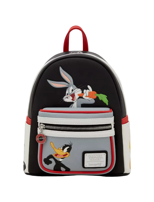 Backpack with cartoon character design on a white background