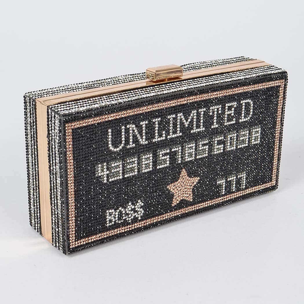 Unlimited Rhinestone Party Clutch: Multicolor
