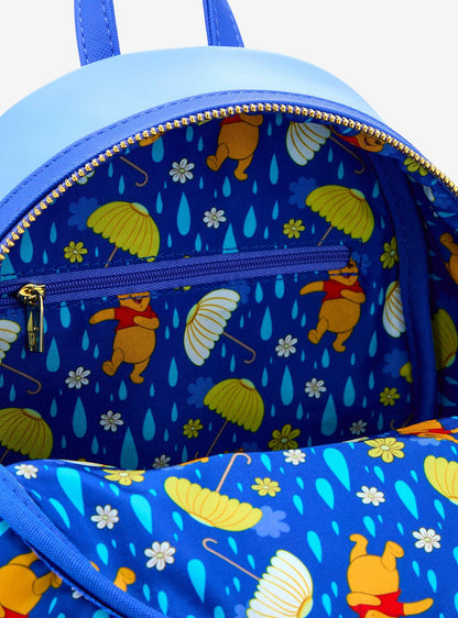 Winnie the Pooh Rainy Umbrella Scene Mini Backpack