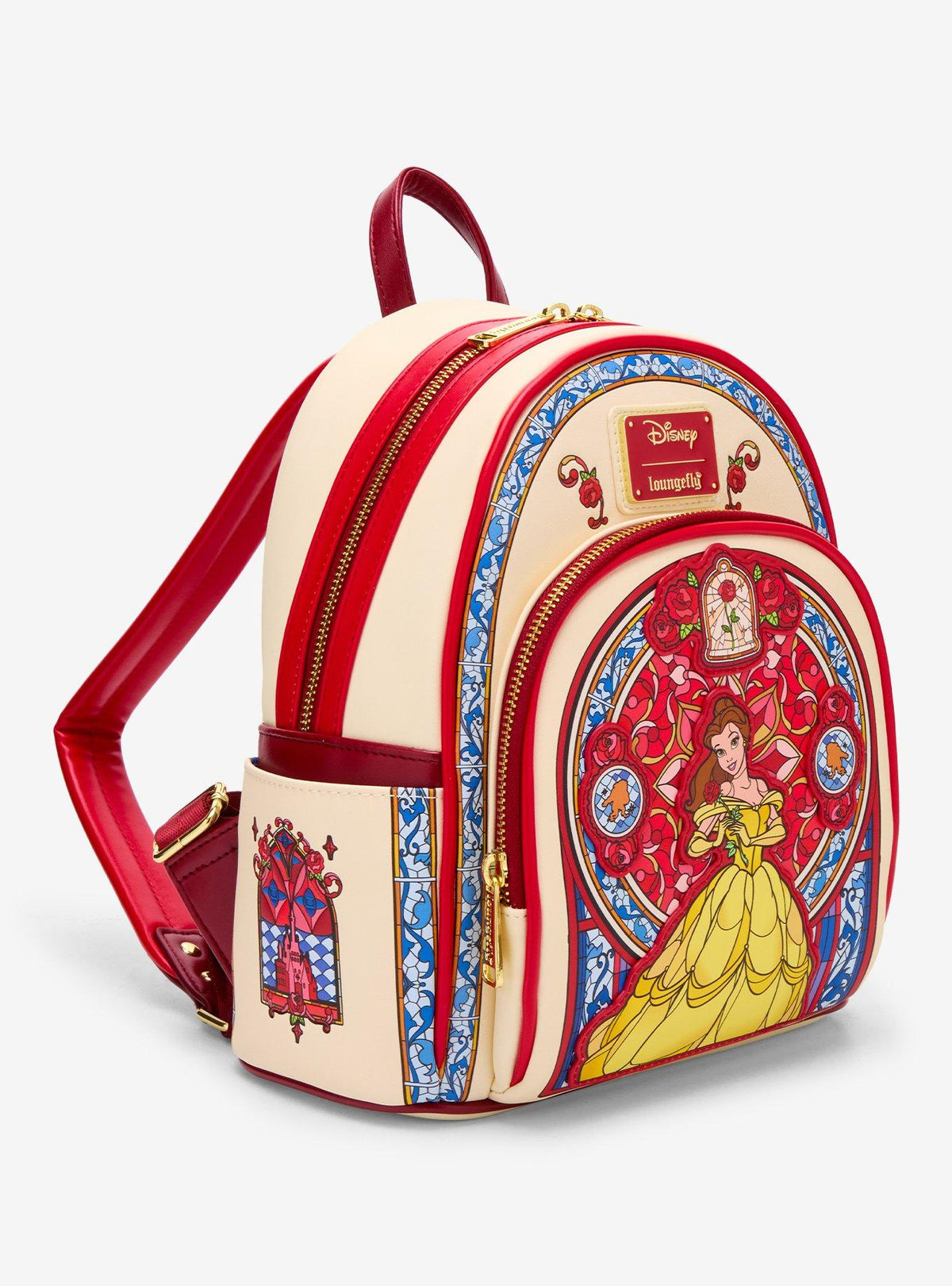 Belle Stained Glass Portrait Mini Backpack