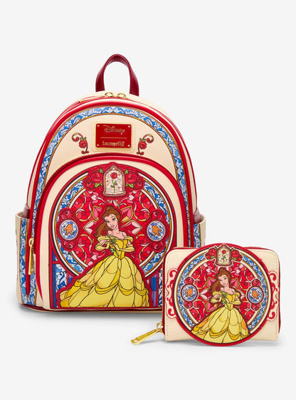Belle Stained Glass Portrait Mini Backpack