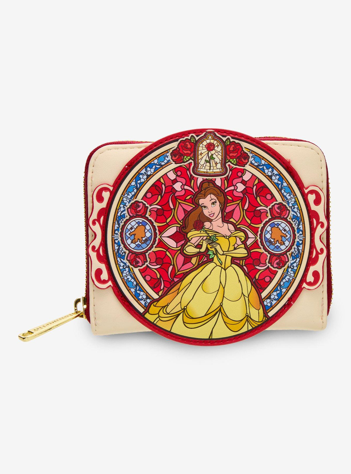 Beauty and the Beast Belle Stained Glass Portrait Wallet front