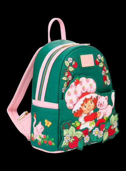 Strawberry Shortcake Custard & Strawberry Embroidered Mini Backpack