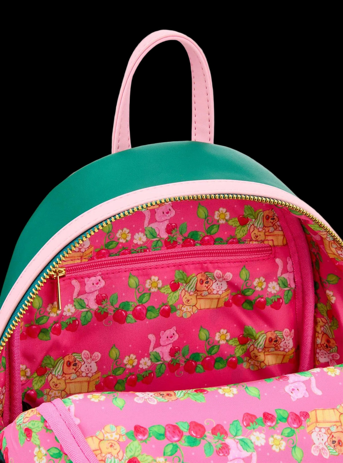 Strawberry Shortcake Custard & Strawberry Embroidered Mini Backpack