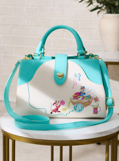 Cinderella Mice & Birds Convertible Crossbody Bag front