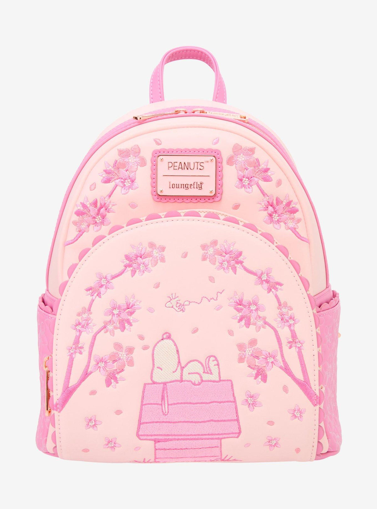Peanuts Cherry Blossom Snoopy Mini Backpack front