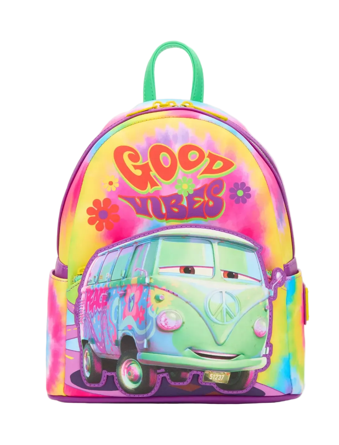 Cars Fillmore Tie-Dye Mini Backpack Exclusive Loungefly Disney Pixar