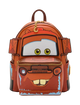 Backpack designed like a character with large eyes and a mouth, on a white background