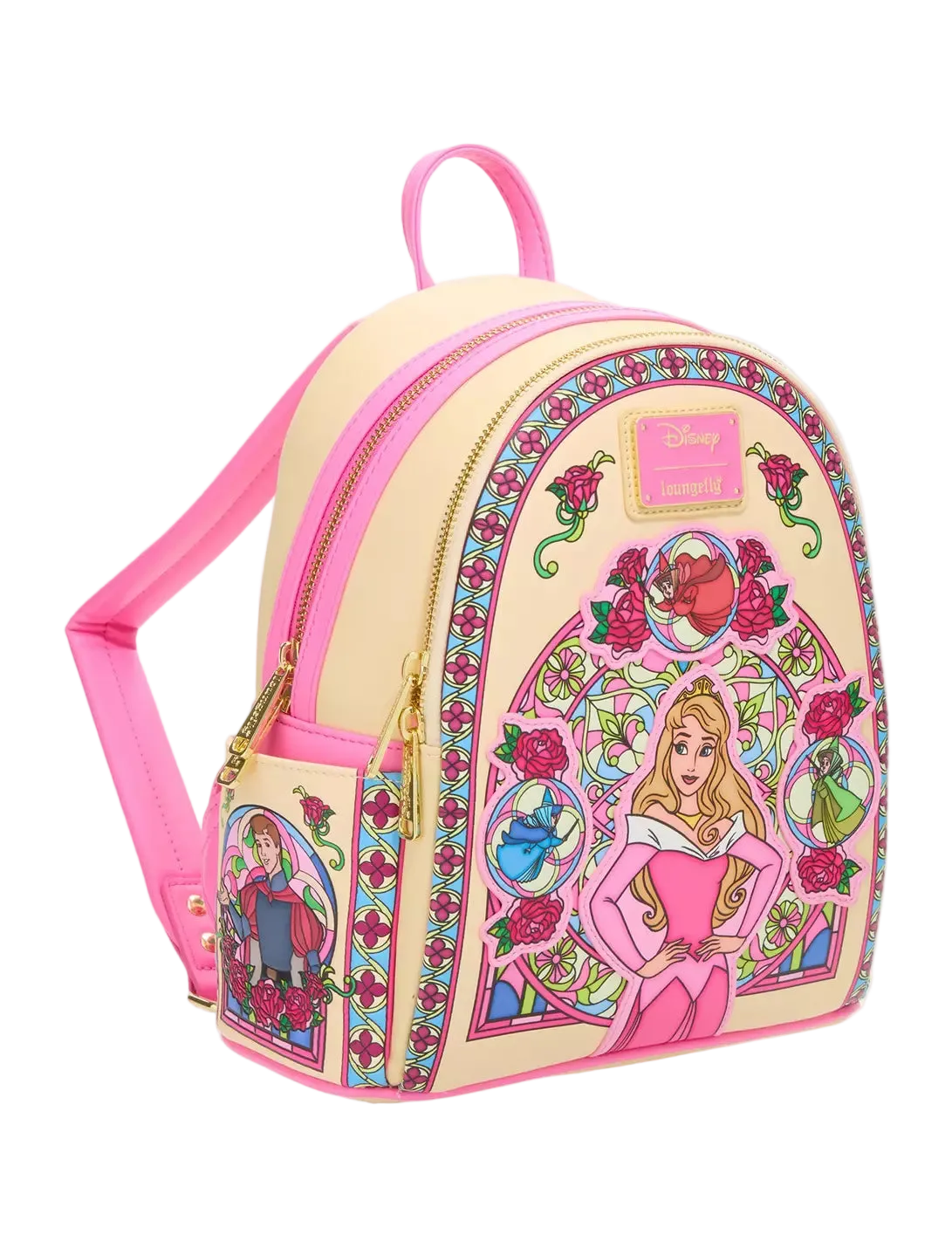 Sleeping Beauty Aurora Stained Glass Portrait Mini Backpack Exclusive Loungefly Disney