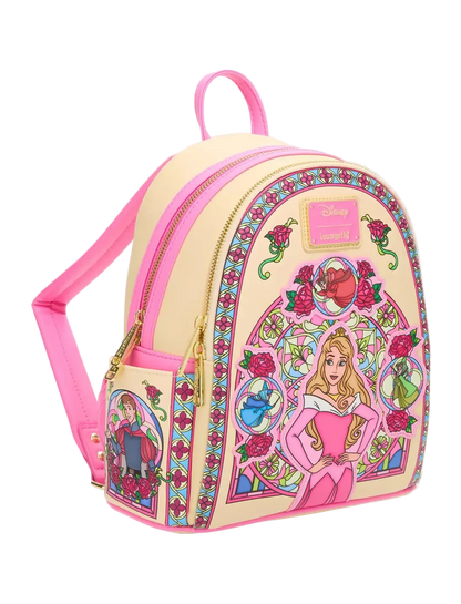 Sleeping Beauty Aurora Stained Glass Portrait Mini Backpack Exclusive Loungefly Disney