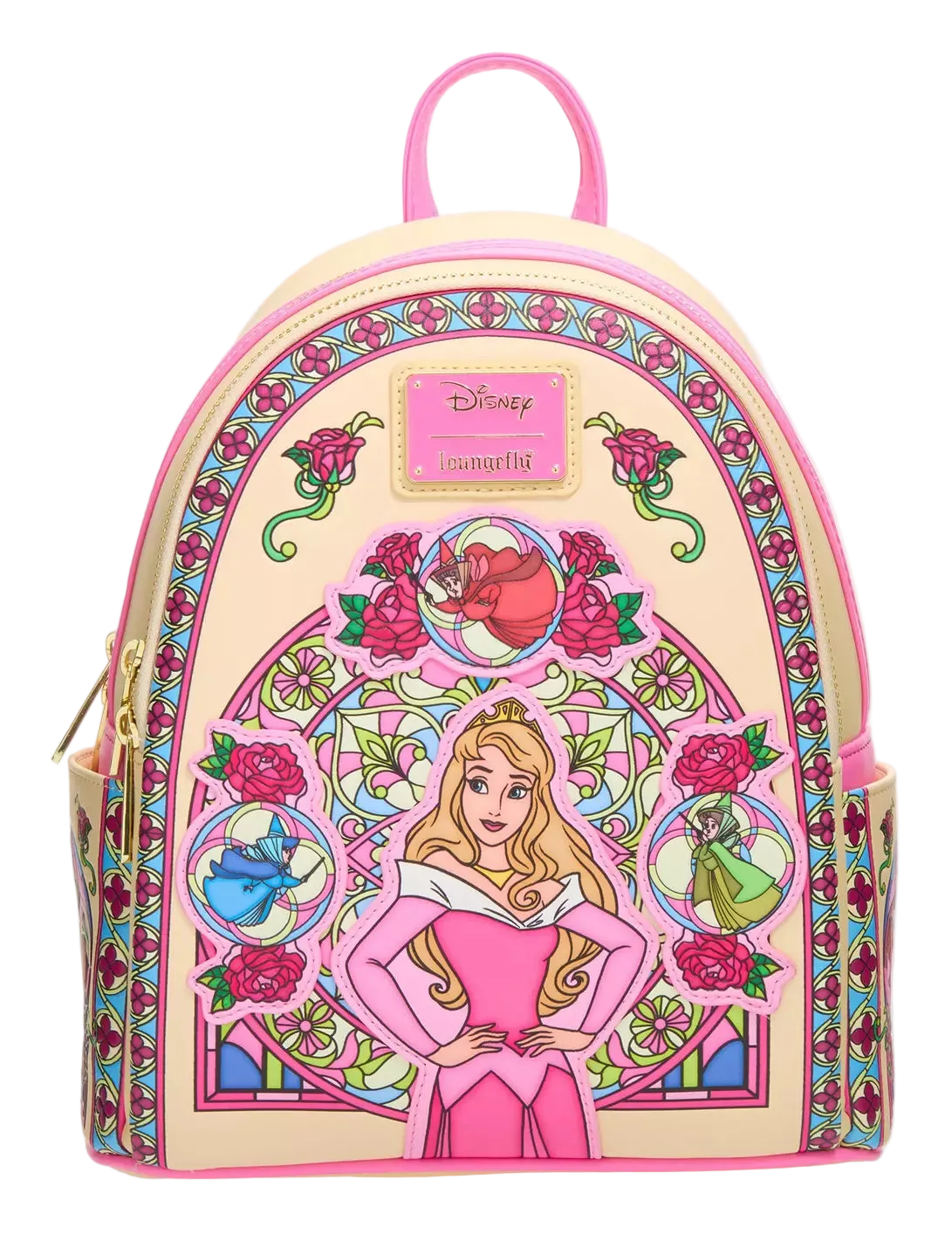 Sleeping Beauty Aurora Stained Glass Portrait Mini Backpack Exclusive Loungefly Disney