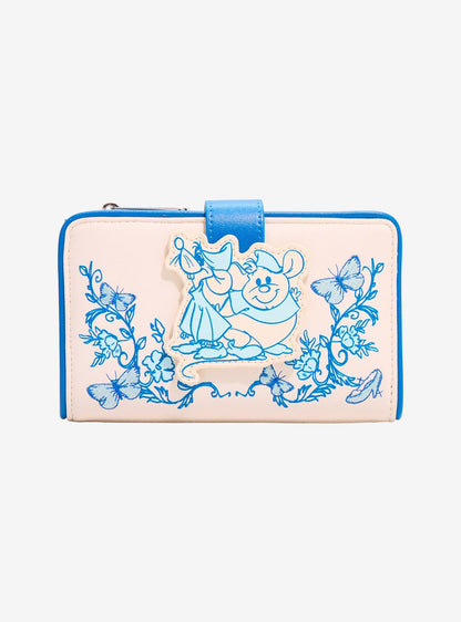 Cinderella Tonal Floral Jaq & Gus Wallet front