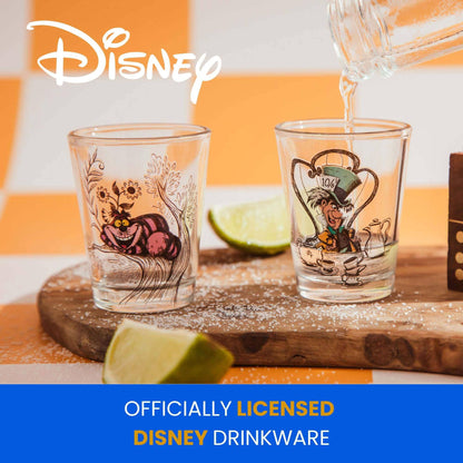 Alice in Wonderland 4 Piece 1.5oz Mini Glass Set