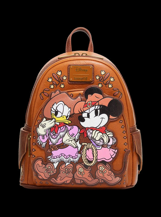 Minnie & Daisy Cowgirl Mini Backpack front