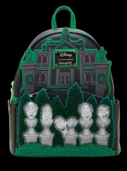 The Haunted Mansion Singing Busts Glow-in-the-Dark Lenticular Mini Backpack front