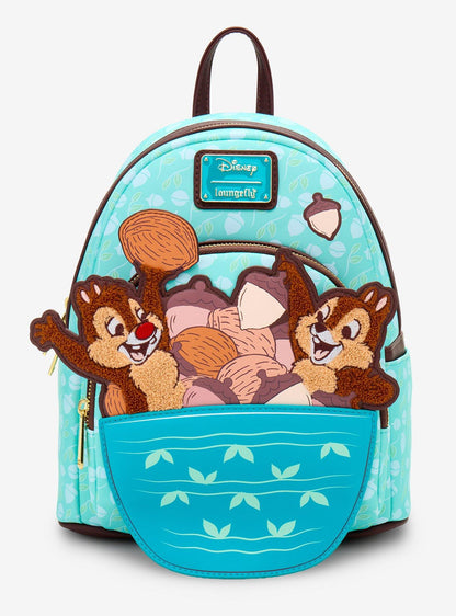 Chip & Dale Acorn Pile Chenille Mini Backpack front
