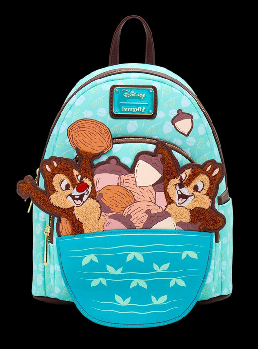 Chip & Dale Acorn Pile Chenille Mini Backpack front