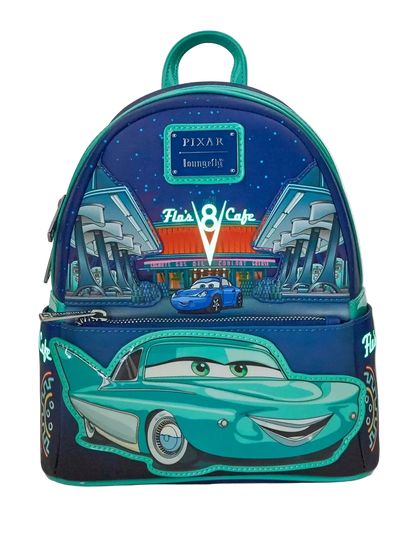 Flo's V8 Cafe Glow-in-the-Dark Mini Backpack Exclusive Loungefly Disney Pixar Cars