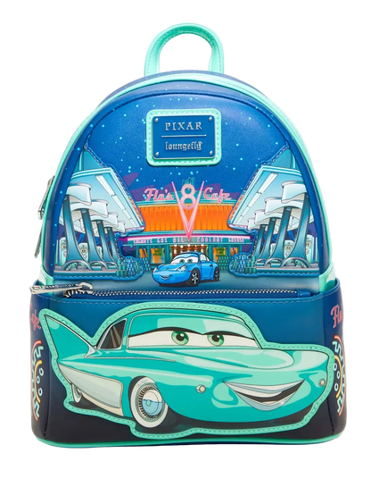 Flo's V8 Cafe Glow-in-the-Dark Mini Backpack Exclusive Loungefly Disney Pixar Cars