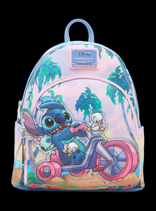 Lilo & Stitch Stitch & Scrump Duck Biking Mini Backpack front