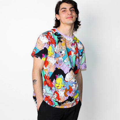 CakeWorthy Disney The Little Mermaid All Over Print T-Shirt