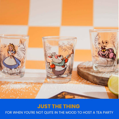 Alice in Wonderland 4 Piece 1.5oz Mini Glass Set